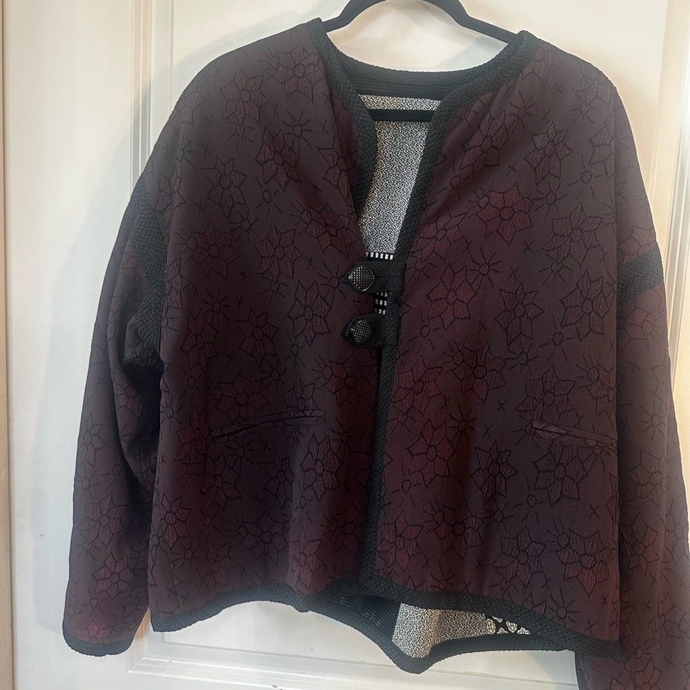 Vintage Reversible Patchwork 2button Black/White … - image 5